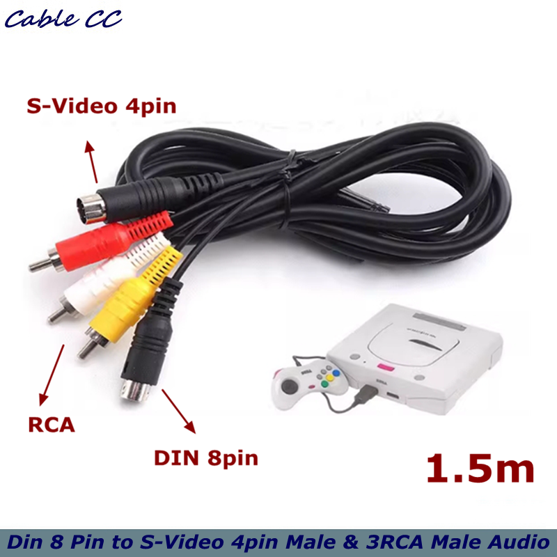 Din 8 Pin to S-Video 4pin Male - Musical Instrument Video 评论和价格