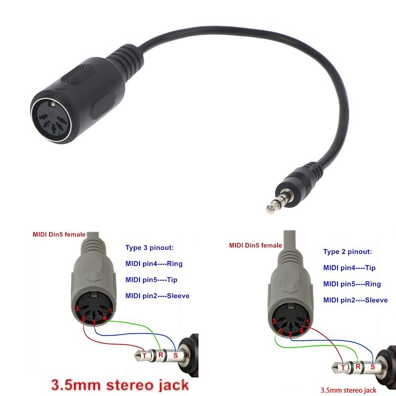 *Hot Sale MIDI Din 5 To 3.5mm  - Musical Instrument Video 评论和价格