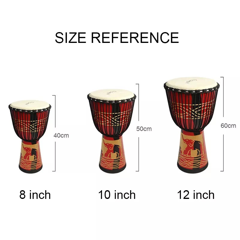 Adult Size12 Inch African Djem - Musical Instrument Djembe 评论和价格